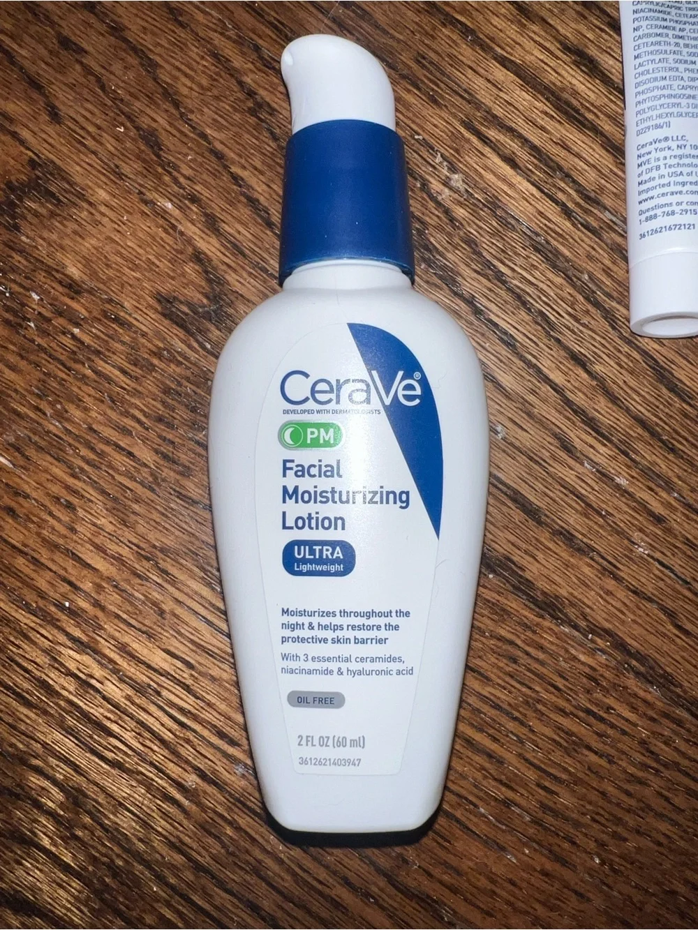 NWT Cerave PM Facial Moisturizing Lotion 2oz + 2 travel sized tubes